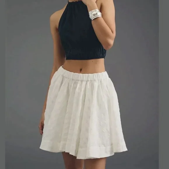 Anthropologie White A-Line Skirt - Picture 4 of 6